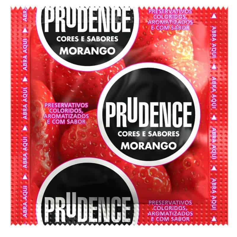 Unidade do Preservativo sabor Morango da marca Prudence