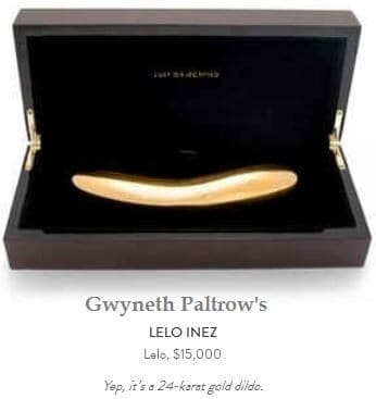 Vibrador banhado a ouro da gwyneth paltrow