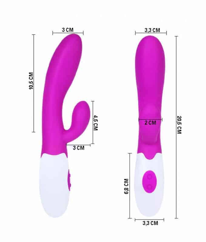 Tamanho do Alvis Vibrador Rabbit Ponto G