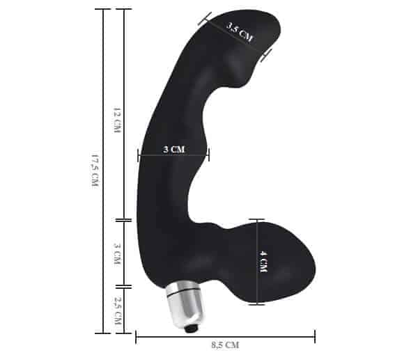 Vibrador ativa dimensoes strap on ativa black recarregável