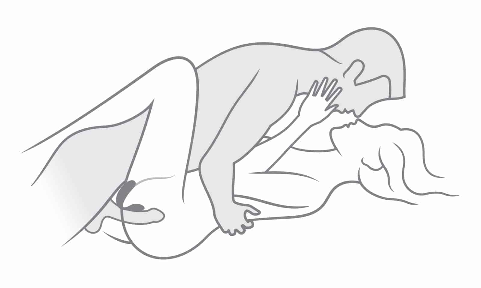 Desenho de casal usando we vibe vibrador de casal