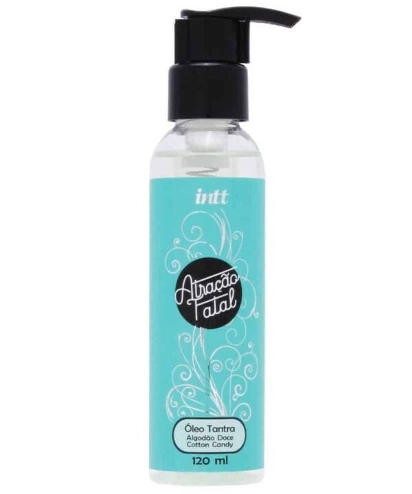 Óleo Tantra Atração Fatal com algodão doce, 120ml, para momentos especiais.