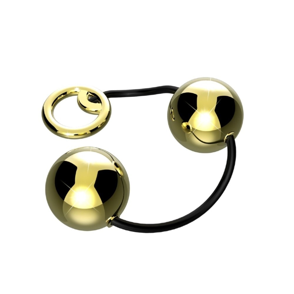 bolinhas de pompoarismo dourada