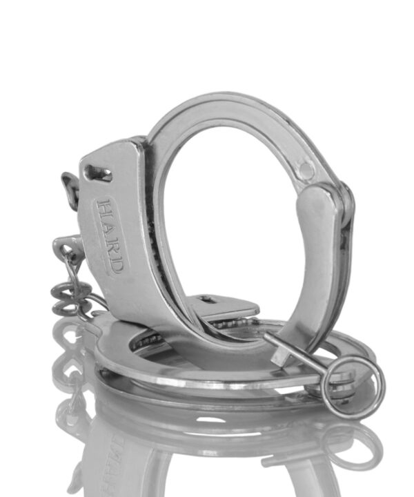 Algema de metal robusta para BDSM, resistente e segura, ideal para práticas de bondage e jogos de do.