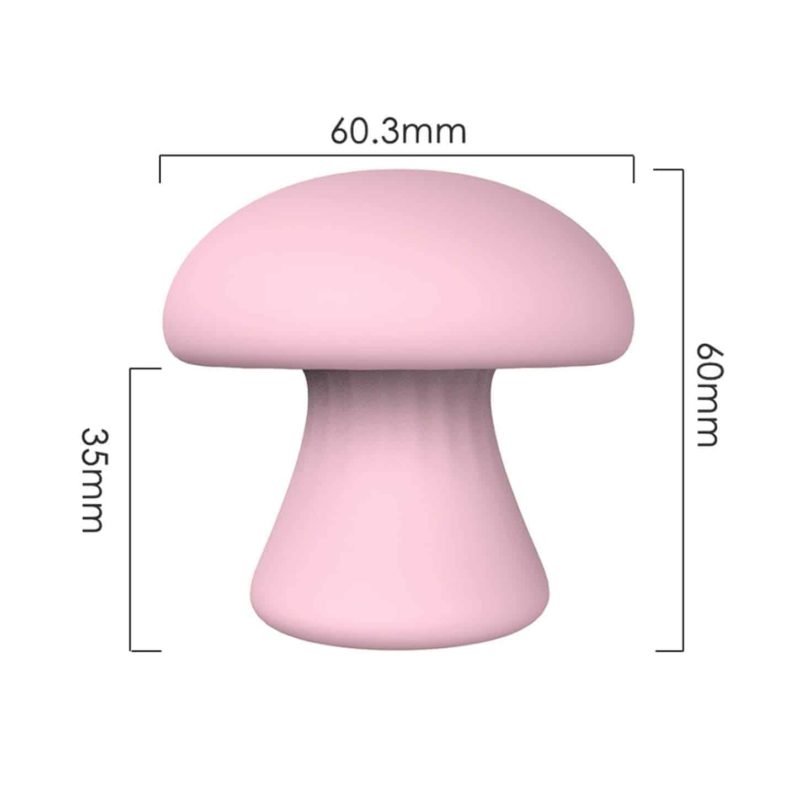 Medidas do vibrador mushroom massager rosa