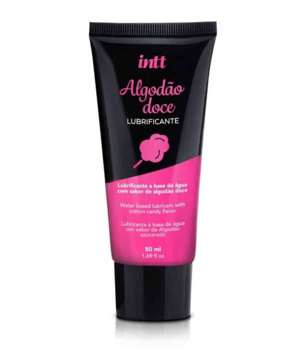 Gel lubrificante sabor algodão doce Dona Coelha, 50ml, ideal para momentos especiais.