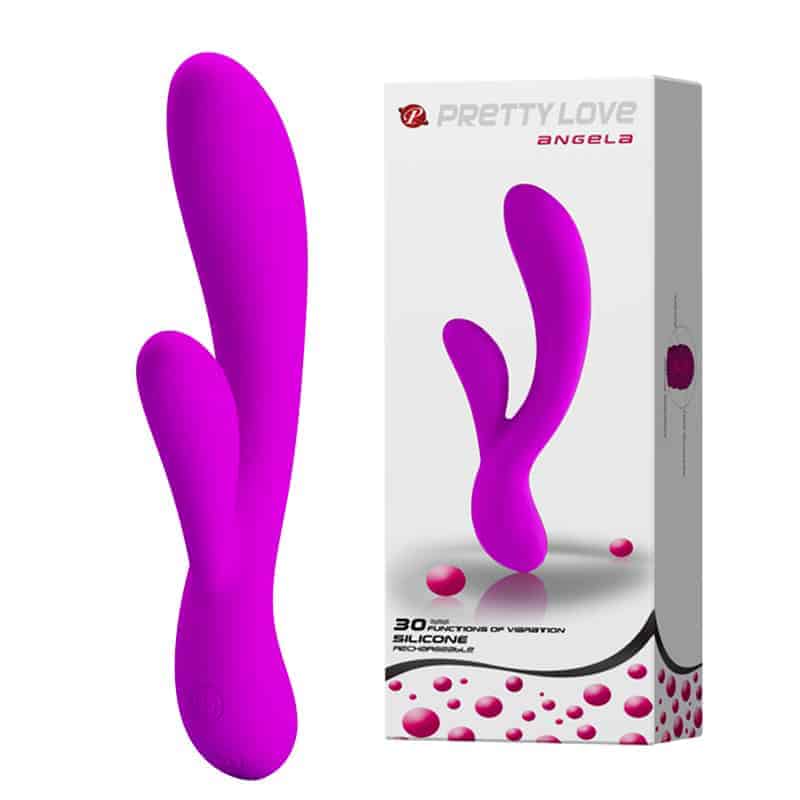 vibrador ponto g rosa e caixa do produto