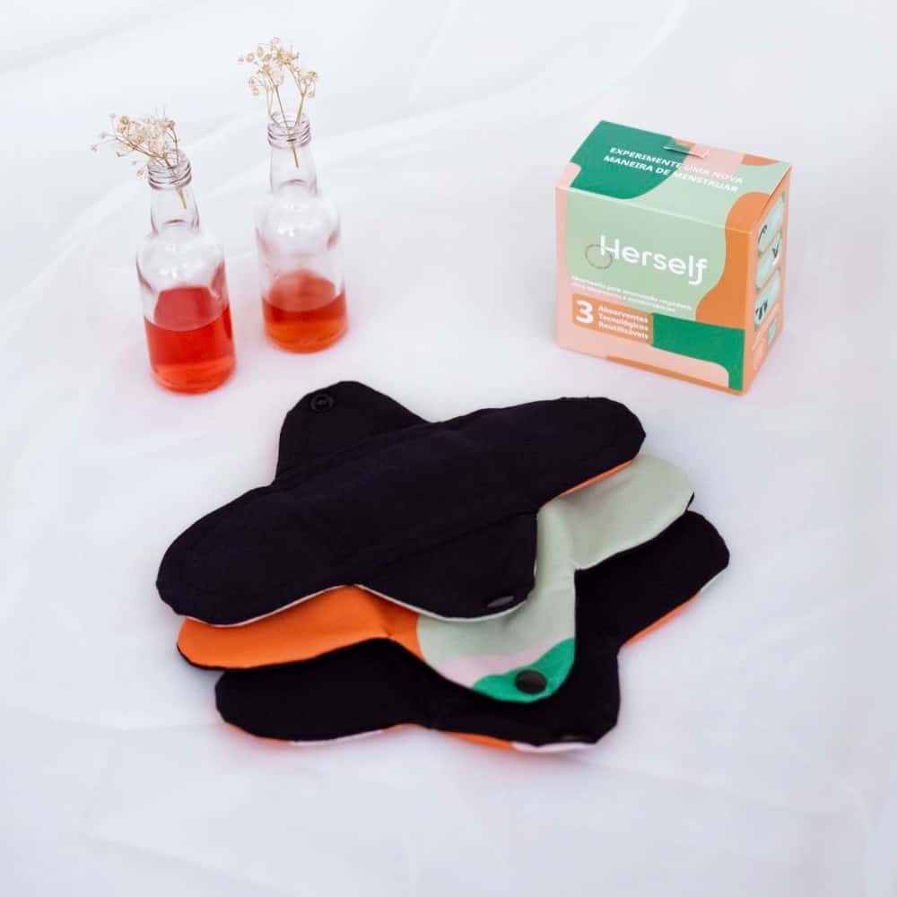 kit de absorventes reutilizáveis