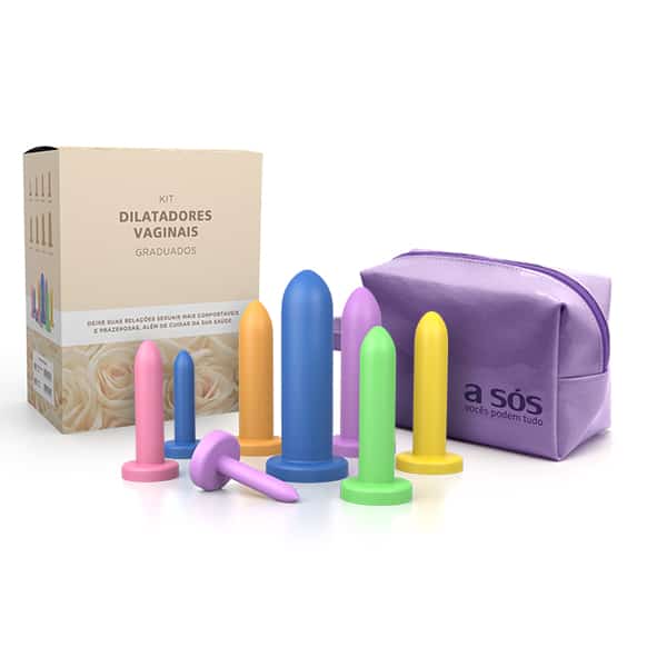 kit dilatadores vaginais colorido