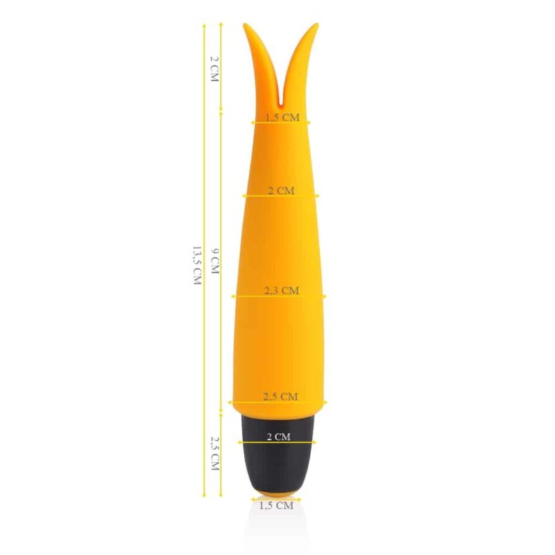 Vibrador amarelo com bullet