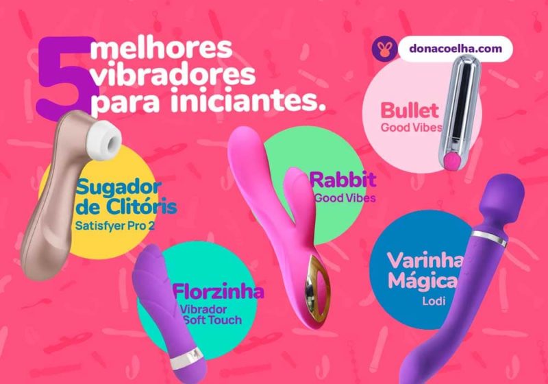 Infográfico melhores vibradores para iniciantes e seus nomes