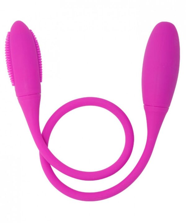 Vibrador para casal Snaky 1, estimulador duplo com design ergonômico e silicone de alta qualidade. P.