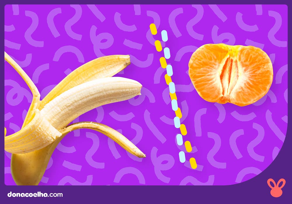 Banana e laranja representando falta de prazer na penetração