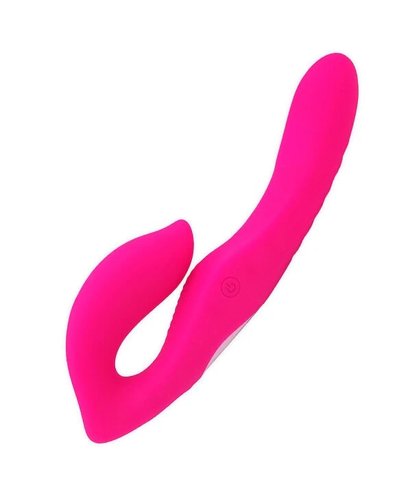 Vibrador de silicone rosa para prazer e bem-estar sexual feminino. Design ergonômico e silencioso. Perfeito para estímulo íntimo.