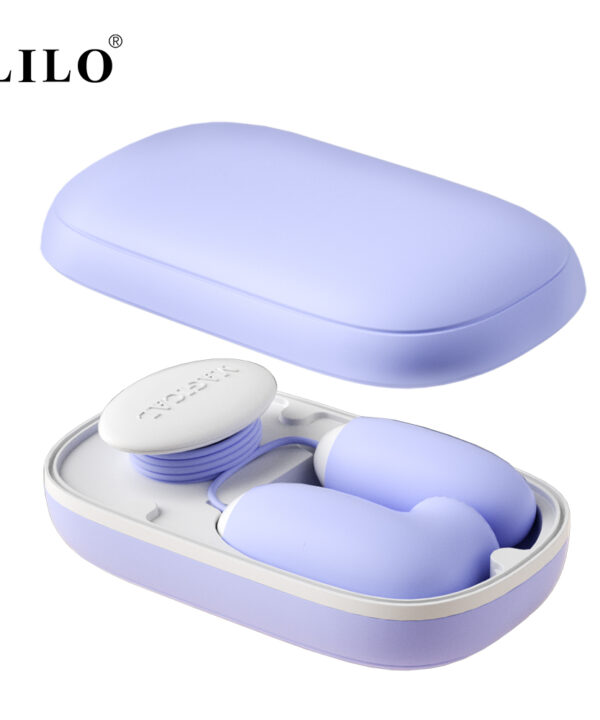 Fones de ouvido sem fio com estojo embalados.