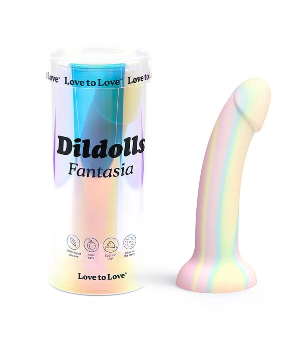Brinquedo de borracha com cores pastel, dildo de silicone para prazer e diversão sexual.