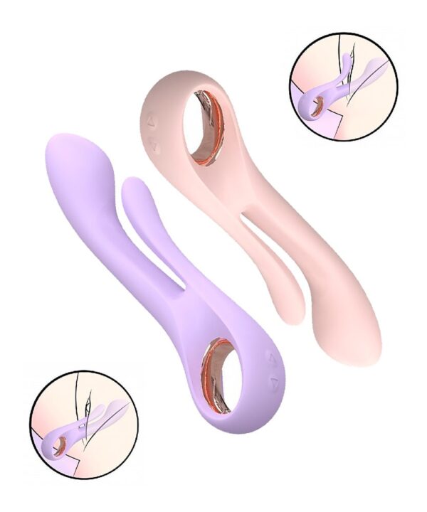 Brinquedo erótico de silicone com design ergonômico e estimulador.