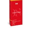 Produto de gel deslizante com embalagem vermelha da Deborah Secco para Dona Coelha.