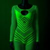 Body Arrastao Neon Glow frente Body Arrastão Neon Glow