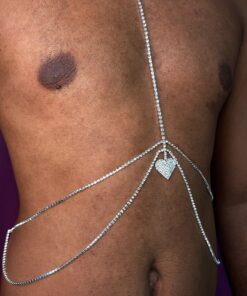 Joia de Corpo Coração com Brilho