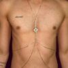 JoiaDeCorpo JoiaOlho Dourado01 Joia de Corpo Olho Grego com Strass