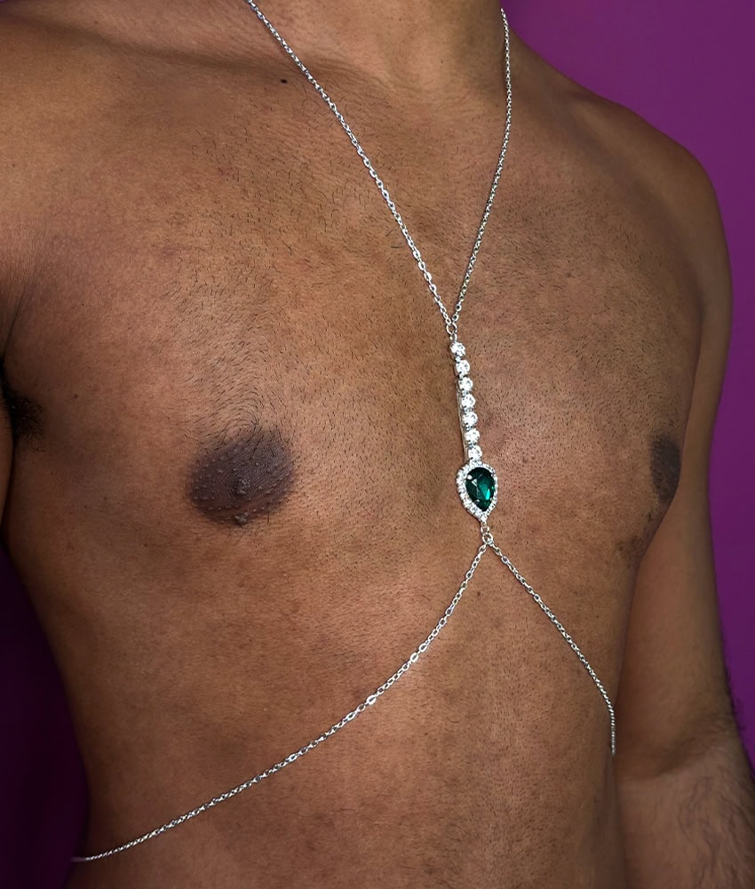 Joia de Corpo Gota Esmeralda