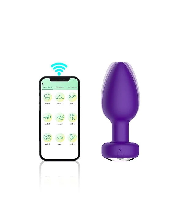 Controle remoto app de smartphones, vibrador inteligente com modos variados, tecnologia Bluetooth e conexão Wi-Fi, para prazer personalizado.