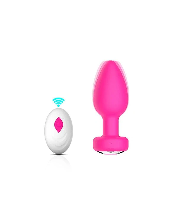 Risqué, vibrador sensorial rosa com controle remoto, tecnologia Wi-Fi, Dona Coelha, brinquedo erótico feminino.
