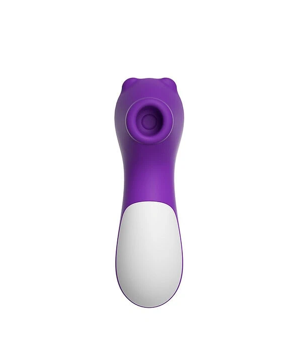 índice de vibração corporal com design moderno e ergonômico em roxo e branco.