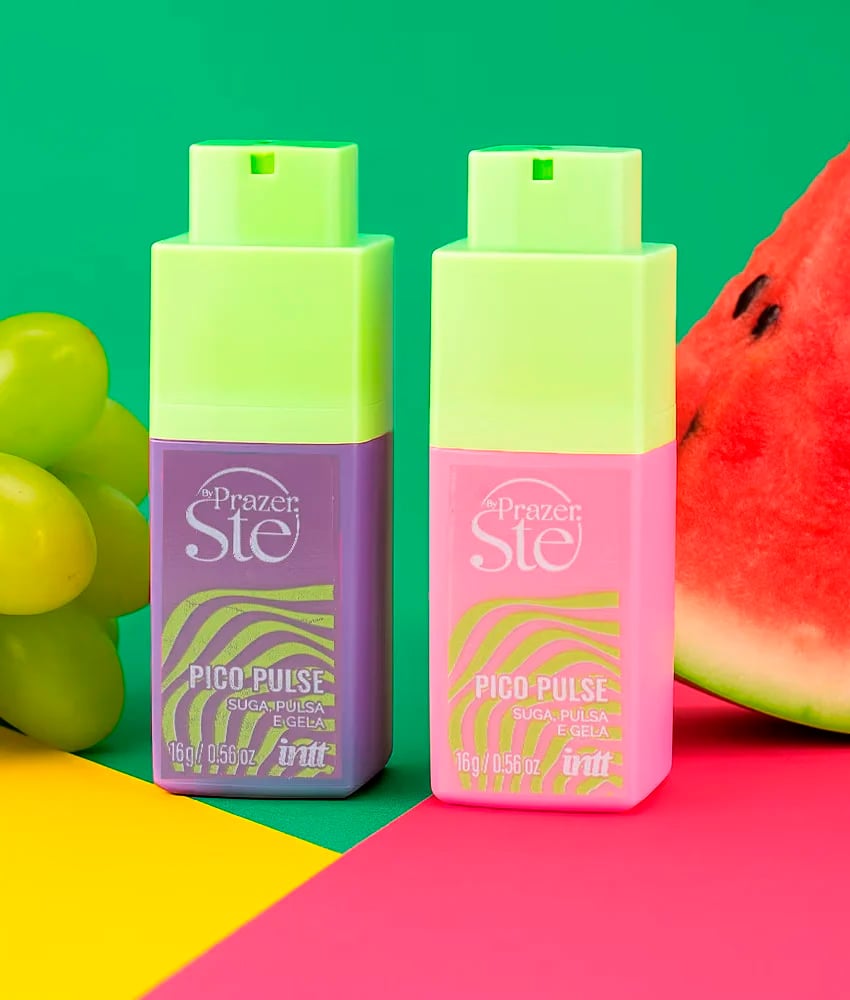 Desodorante Dona Coelha de bright pink e verde lim&atilde;o, com efeito energizante e design vibrante.