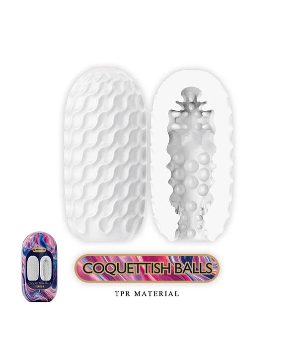 Coquetish Balls, masturbador peniano, acessório sexual, TPR material, para prazer.