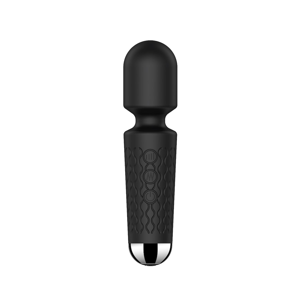Varinha vibratória compacta com 20 modos de vibração, ideal para estimulação pessoal.