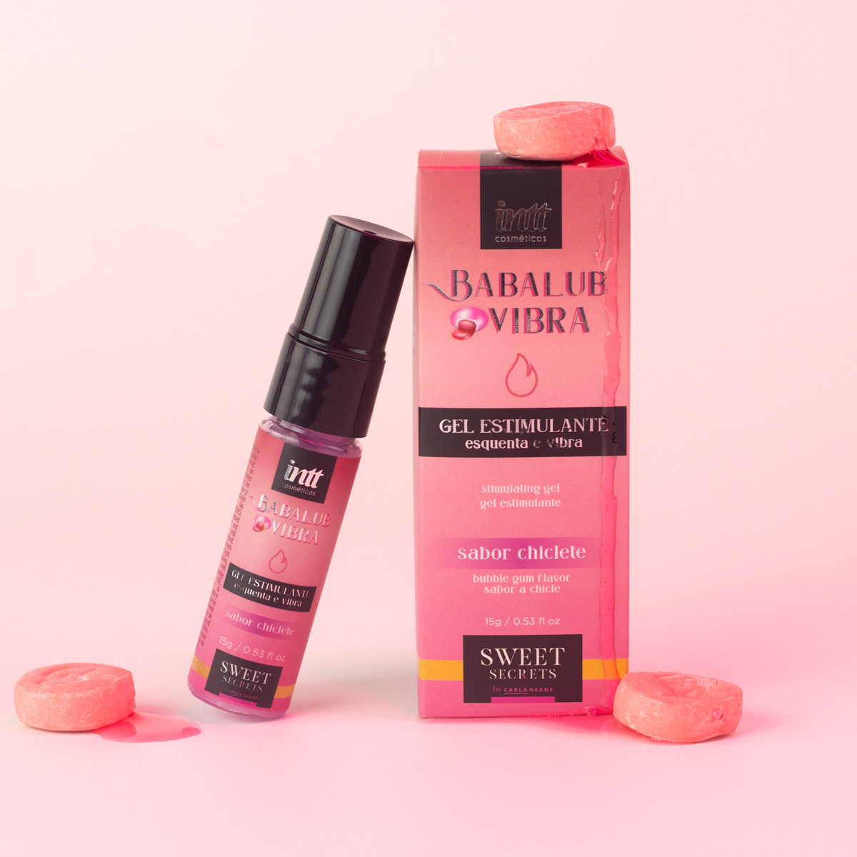 Gel estimulante unissex Vibra Hot Babalub para maior prazer e sensações intensas.