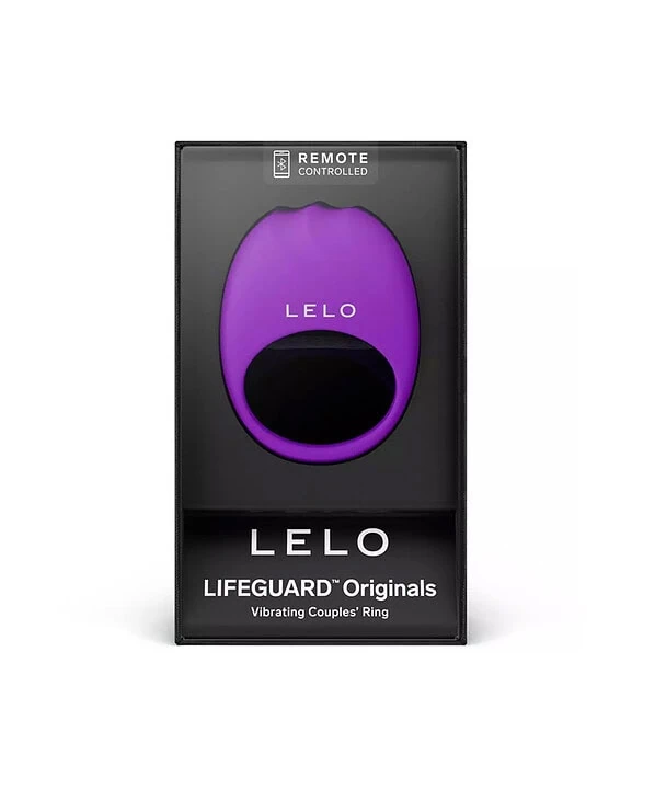 Anel peniano vibratório LIFEGUARD Originals da Lelo em embalagem preta.