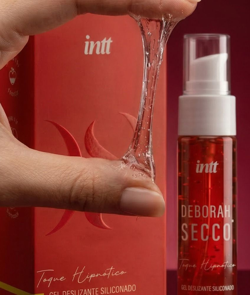 Gel deslizante siliconado com embalagem de Deborah Secco.