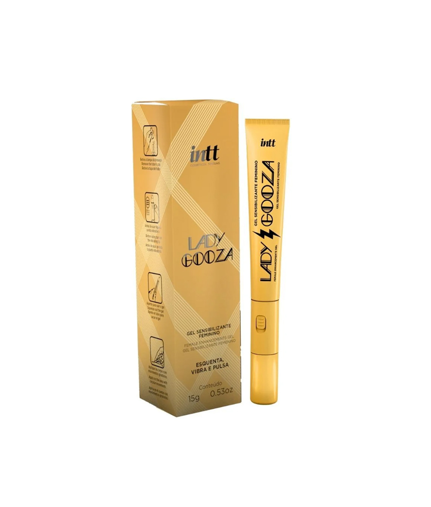Gel sensibilizante feminino com vibrador na ponta Lady Gooza.