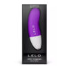 Vibrador clitoriano AKO Originals Lelo em embalagem preta com detalhes em roxo e branco.