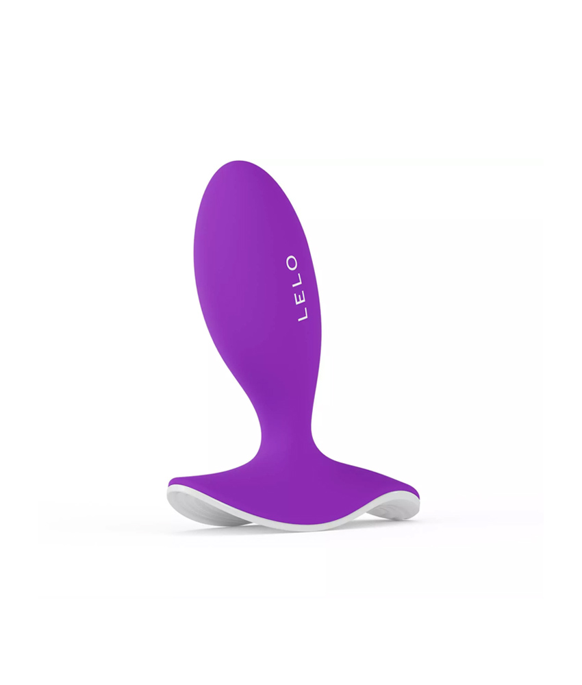 Massageador de próstata Lelo Surfer em roxo com design ergonômico.