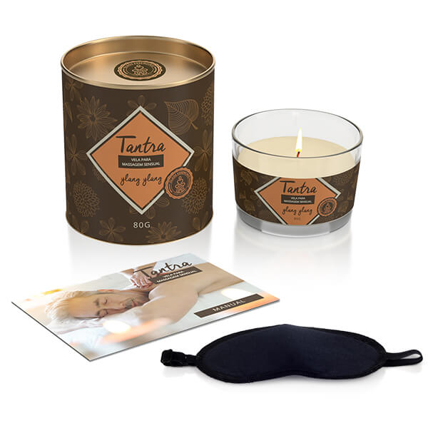 Vela aromática e máscara de dormir para relaxamento e bem-estar - Dona Coelha.