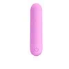 Vibrador Bullet rosa com controle de vibração e 10 modos diferentes.