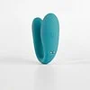 Vibrador de casal Sensevibe Digital em azul, com controle de intensidade.