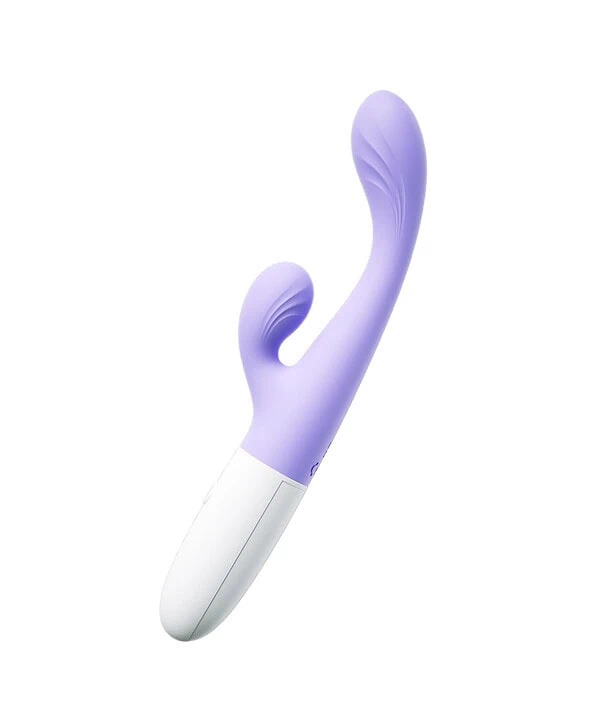 Vibrador Ponto G com ponta flexível em lilás para prazer intenso.