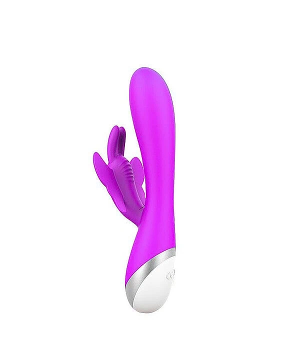 Vibrador Rabbit Borboleta em roxo com design anatômico.