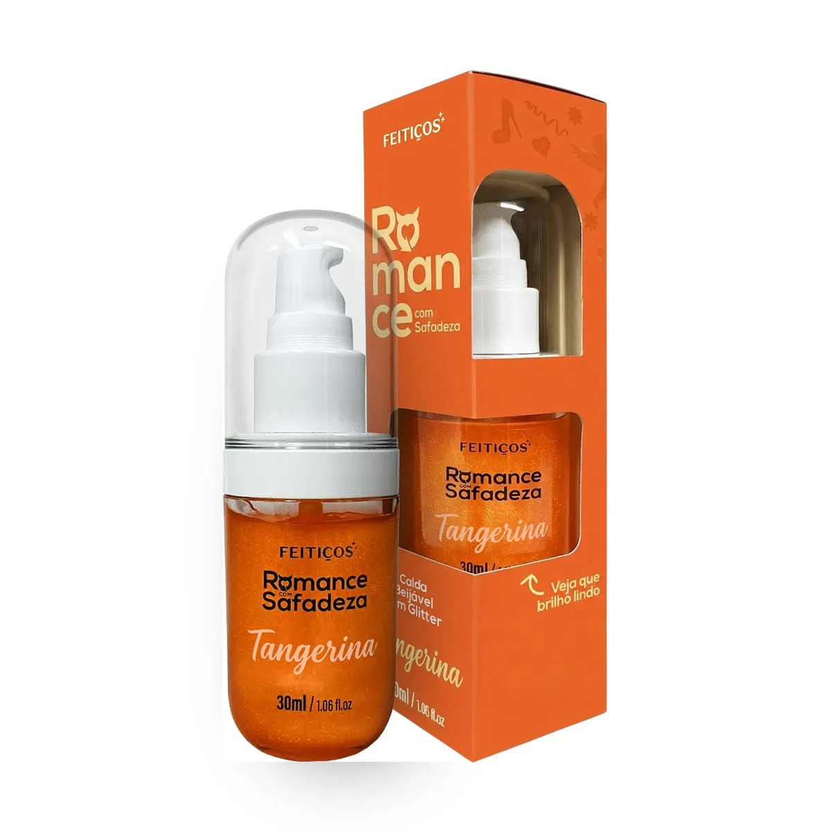 Calda Beijável Romance com Safadeza - Tangerina - 30ml