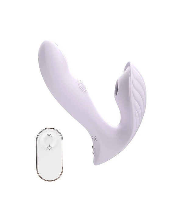 Vibrador feminino com controle remoto, produto para prazer sexual.