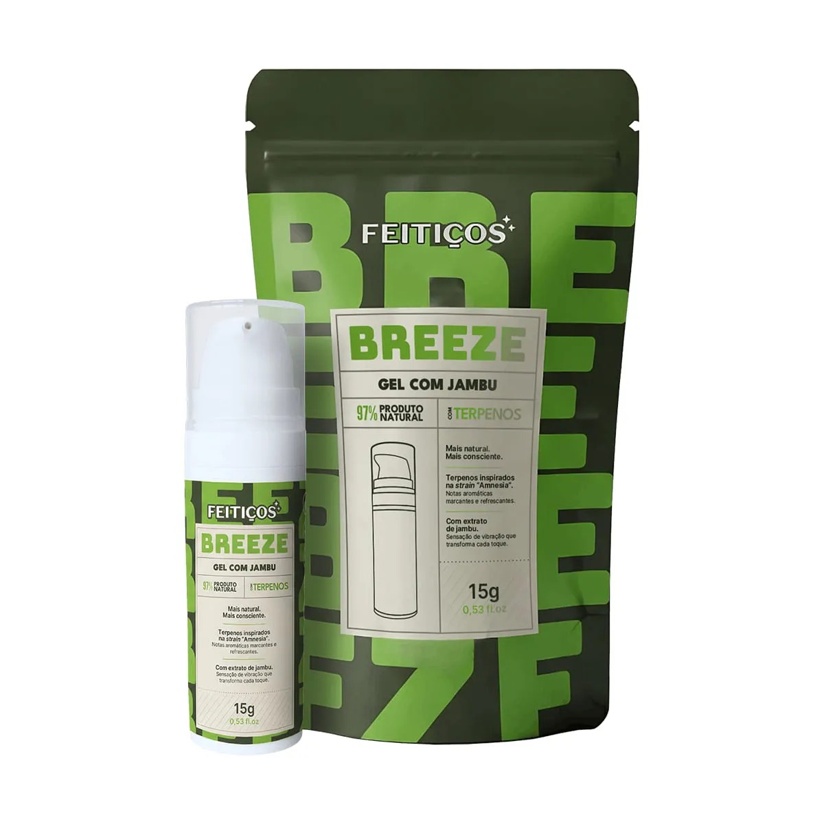 Gel Breeze com Jambu Dona Coelha para relaxamento natural.