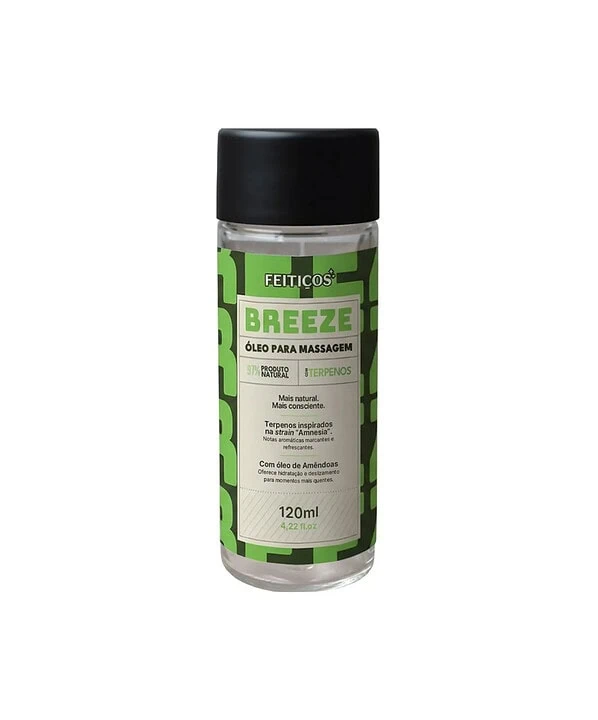 Óleo Breeze para massagem com terpenos e óleo de amêndoas, 120ml.