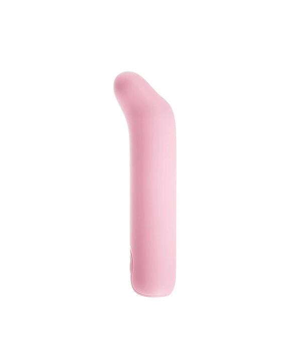 Vibrador rosa de silicone para estimulação íntima.