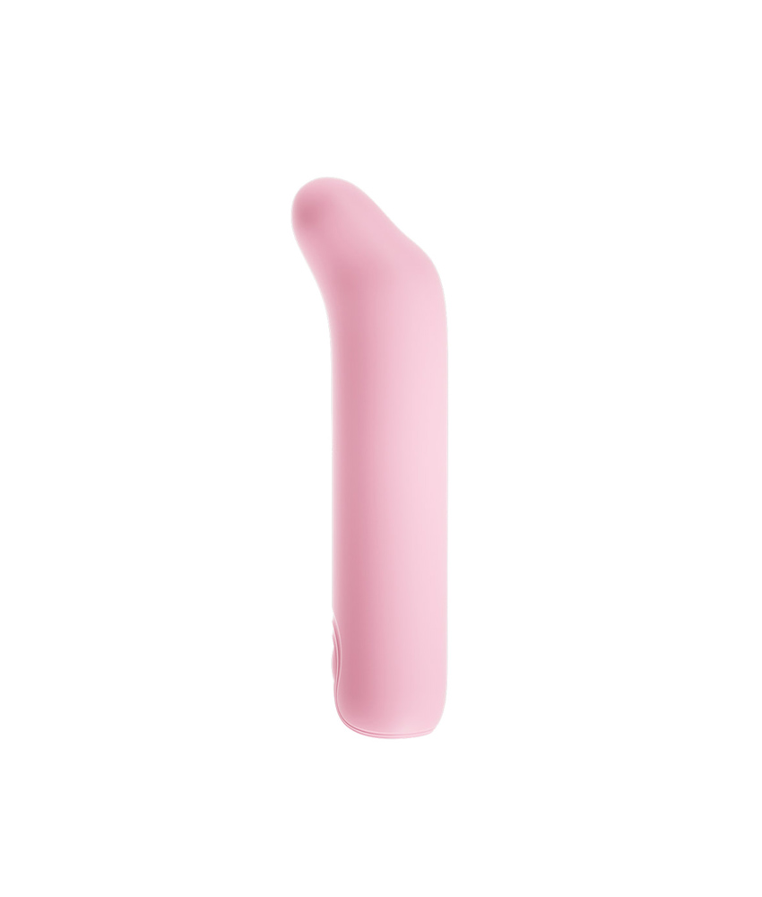 Vibrador rosa de silicone para estimulação íntima.