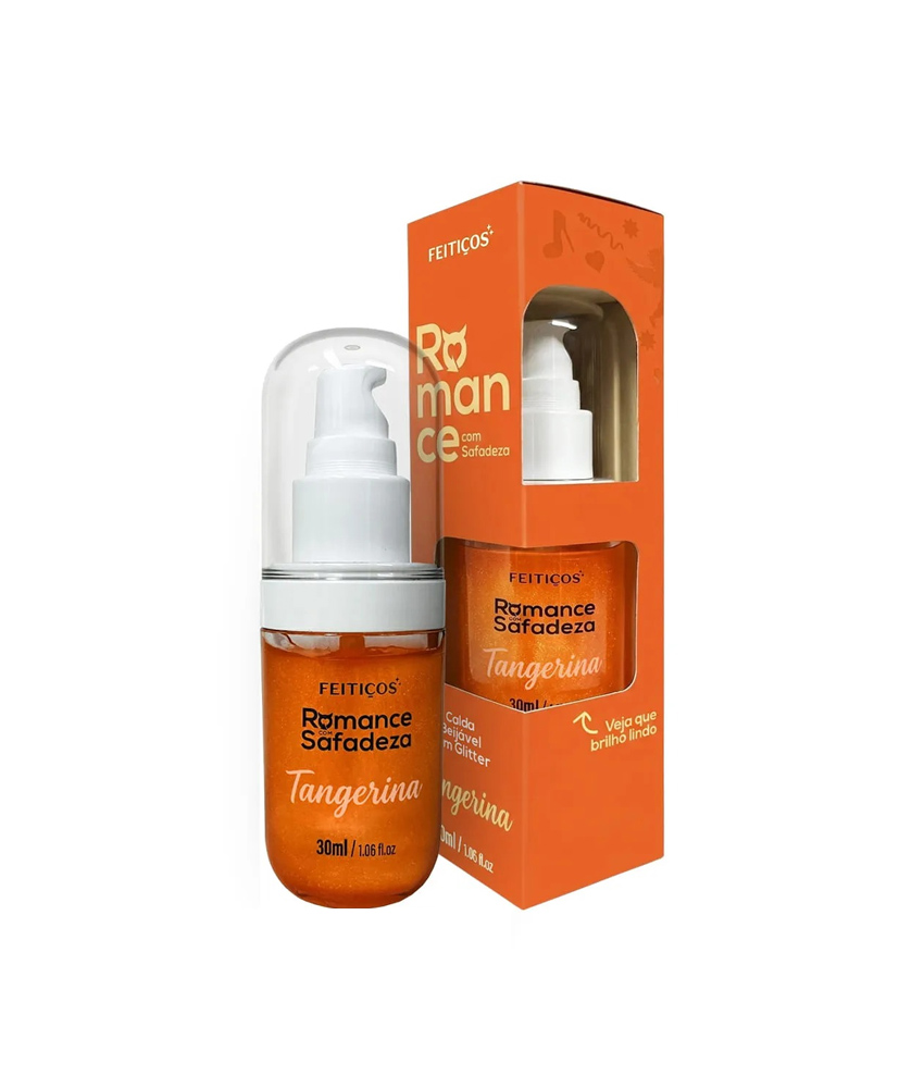Calda Beijável Romance com Safadeza - Tangerina - 30ml